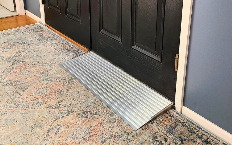 Aluminum Threshold Ramp by Front Door