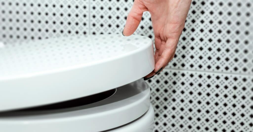 Hand Raising Toilet Lid