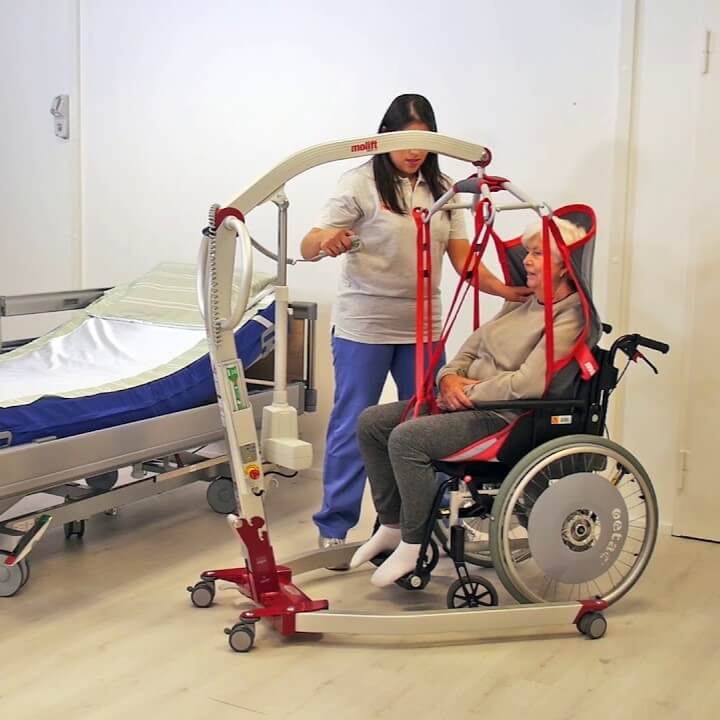 caregiver and patient using a smart 150